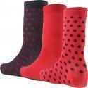 LOT DE 3 Chaussettes Chaussettes Fille Gris et Fuchsia
