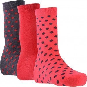 TWINDAY 3 paires Chaussettes Fille Coton LESPOIS Anthra Fuchsia