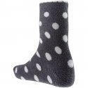 TWINDAY Chaussettes Fille Microfibre FOURRURE POIS Gris