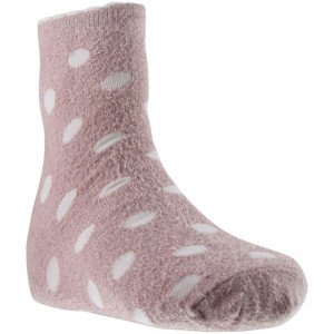 TWINDAY Chaussettes Fille Microfibre FOURRURE POIS Rose pâle