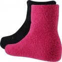 TWINDAY Lot de 2 paires de Chaussettes Fille Microfibre COLORASSOR Noir Fuchsia