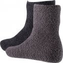 TWINDAY Lot de 2 paires de Chaussettes Fille Microfibre COLORASSOR Anthracite Taupe