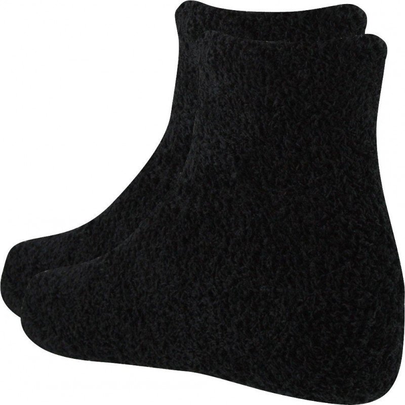 TWINDAY Lot de 2 paires de Chaussettes Fille Microfibre COLORASSOR Noir Noir