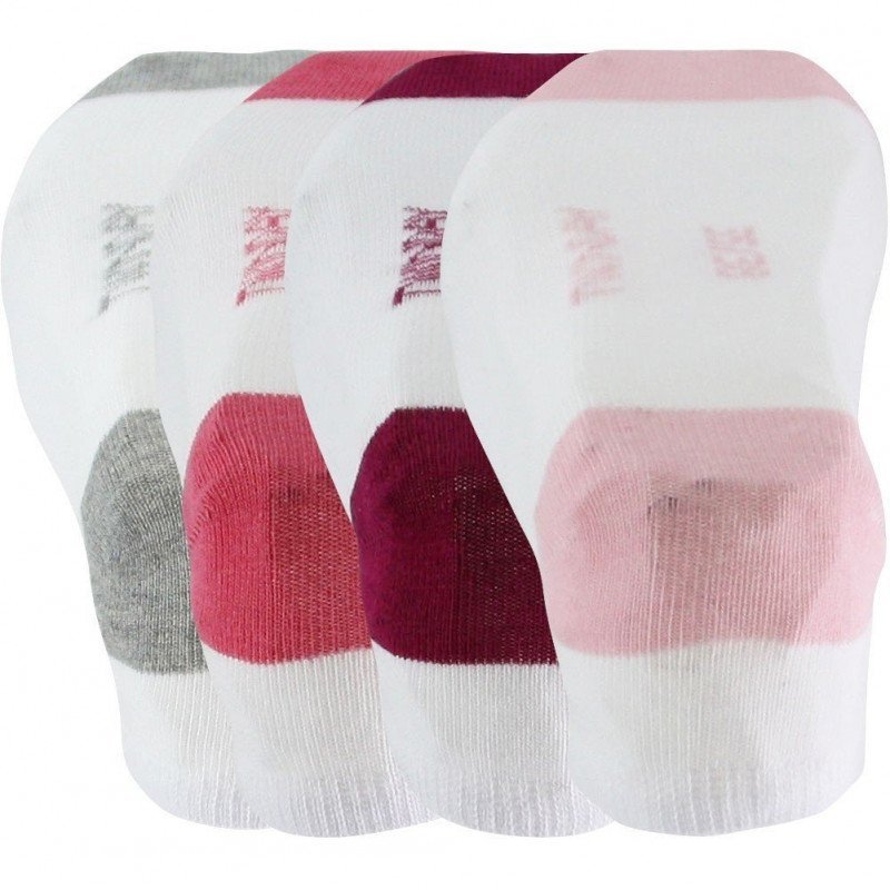 TWINDAY Lot de 4 paires de Socquettes Femme Coton LESBLANCSBIC Blanc Rose Souris