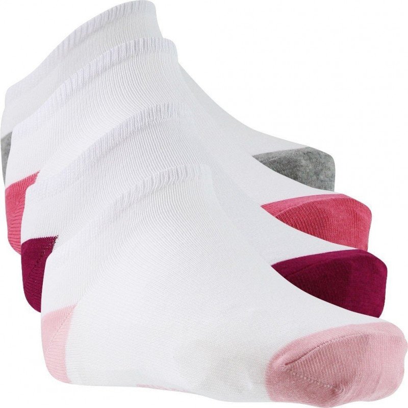 TWINDAY Lot de 4 paires de Socquettes Femme Coton LESBLANCSBIC Blanc Rose Souris