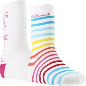 LITTLE MARCEL 2 paires Chaussettes Femme Coton CHFX2 Ray Blanc Rs