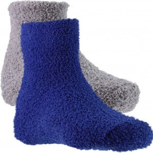 TWINDAY 2 paires Chaussettes Garçon Microfibre LESABS Bleu Gris