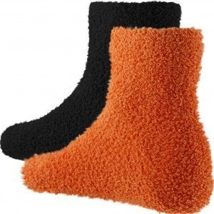 TWINDAY 2 paires Chaussettes Garçon Microfibre LESABS Noir Orange