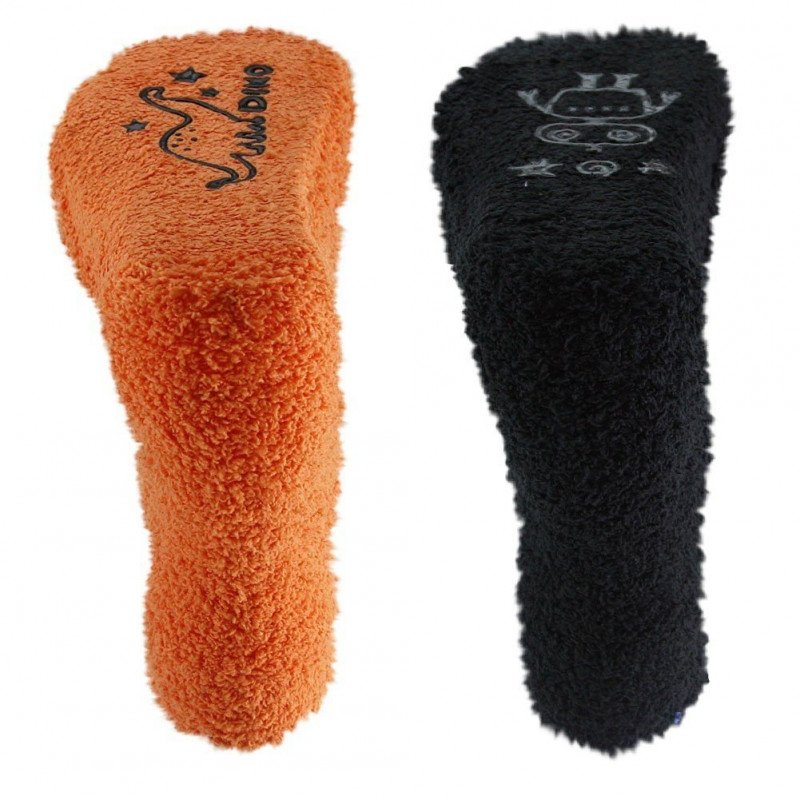 TWINDAY 2 paires Chaussettes Garçon Microfibre LESABS Noir Orange