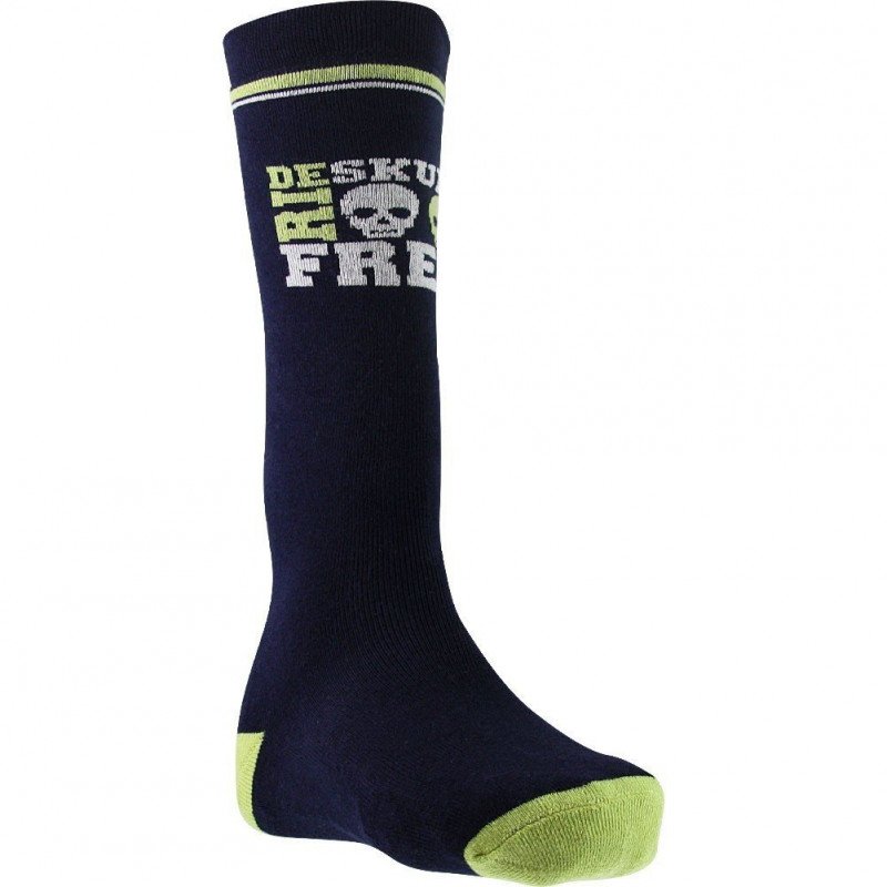 Chaussettes Hautes Garçon FREERIDE Bleu et Vert