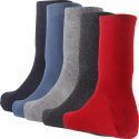 TWINDAY Lot de 5 paires de Chaussettes Garçon Coton LESUNIS Rouge Bleu Gris