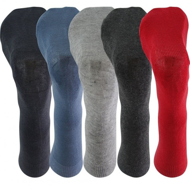 TWINDAY Lot de 5 paires de Chaussettes Garçon Coton LESUNIS Rouge Bleu Gris