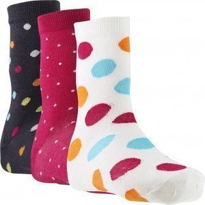 TWINDAY 3 paires Chaussettes Fille Coton POISCONF Ant Fuchsia Bc