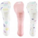 TWINDAY Lot de 3 paires de Chaussettes Fille Coton POISCONFETTIS Rose pâle Blanc