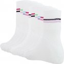 TWINDAY Lot de 10 paires de Chaussettes Femme Microcoton SPORT Blanc