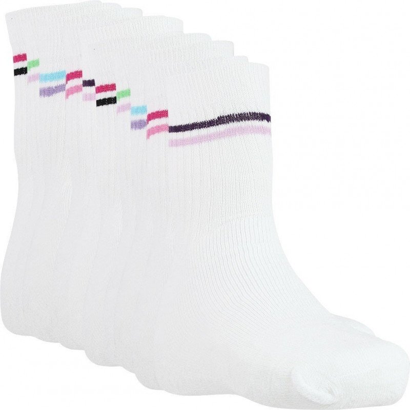 TWINDAY Lot de 10 paires de Chaussettes Femme Microcoton SPORT Blanc