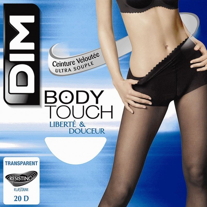 DIM Collant Femme Voile BODY TOUCH Noir 20D