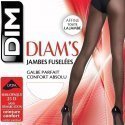 DIM Collant Femme Semi-opaque JAMBES FUSELEES DIAMS Noir 25D