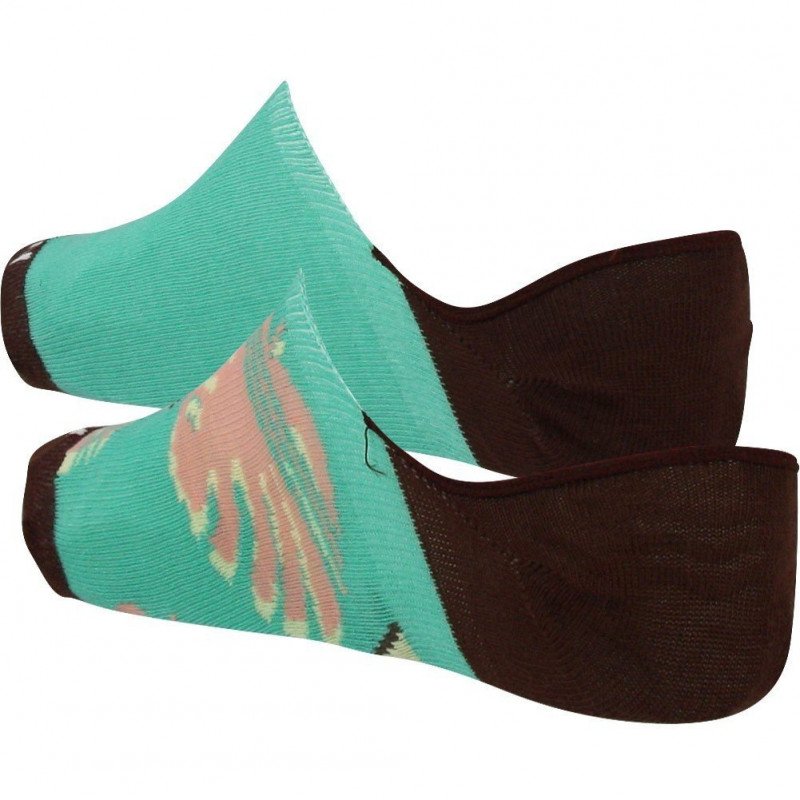 LOT DE 2 Socquettes Chaussettes Mixte LIBIDO Vert et Marron