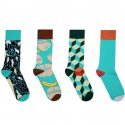 PULL IN Lot de 4 paires de Chaussettes Mixte Coton PACK16 Vert