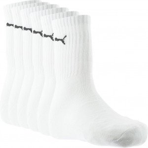 PUMA Lot de 6 paires de Chaussettes Mixte Coton SPORT Blanc