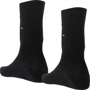 TOMMY HILFIGER 2 paires de Chaussettes Homme Coton CLASSIC Noir