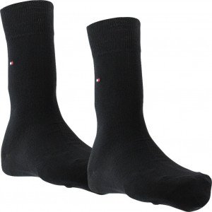 TOMMY HILFIGER 2 paires de Chaussettes Homme Coton CLASSIC Noir