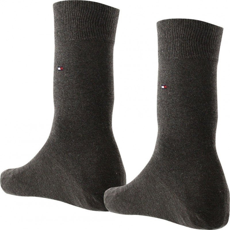 TOMMY HILFIGER Lot de 2 paires de Chaussettes Homme Coton CLASSIC Oak