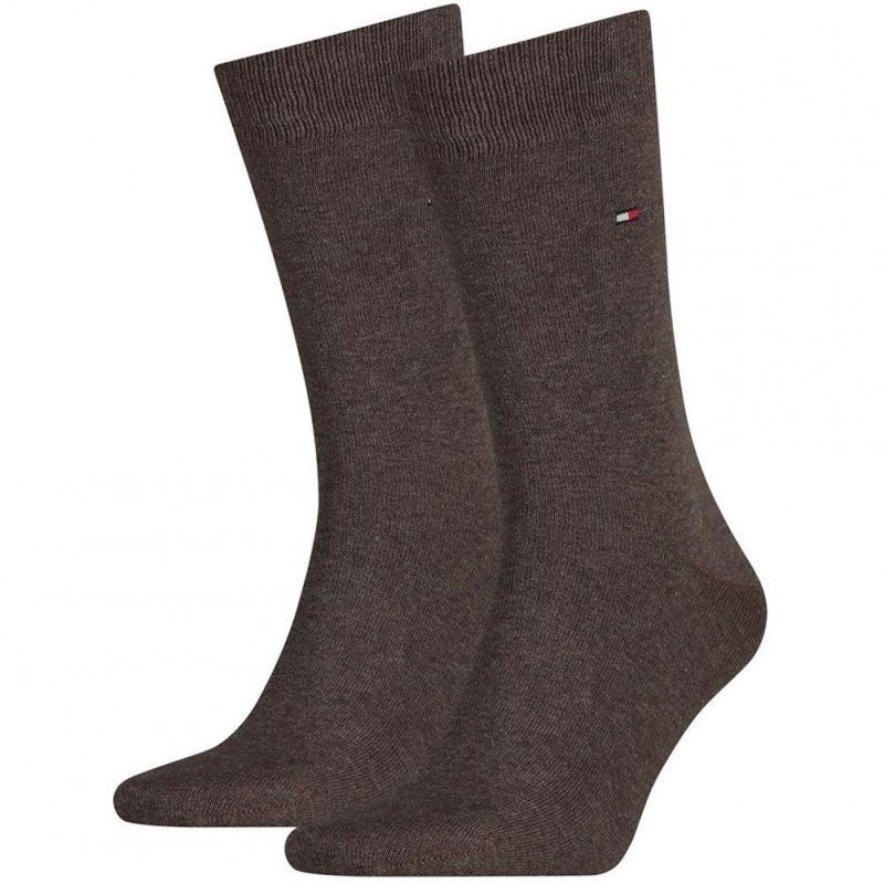 TOMMY HILFIGER Lot de 2 paires de Chaussettes Homme Coton CLASSIC Oak