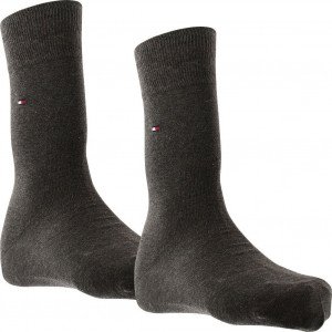 TOMMY HILFIGER 2 paires de Chaussettes Homme Coton CLASSIC Oak