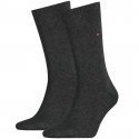 TOMMY HILFIGER Lot de 2 paires de Chaussettes Homme Coton CLASSIC Anthracite