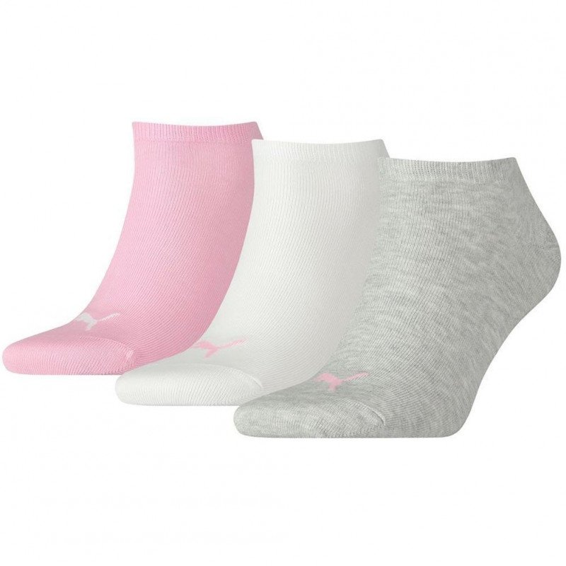 PUMA 3 paires de Socquettes Femme Coton SNEAKERS Prism Pink