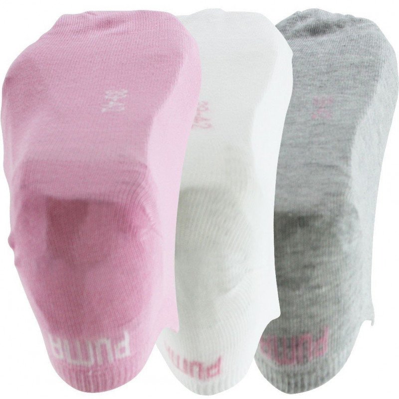 PUMA 3 paires de Socquettes Femme Coton SNEAKERS Prism Pink