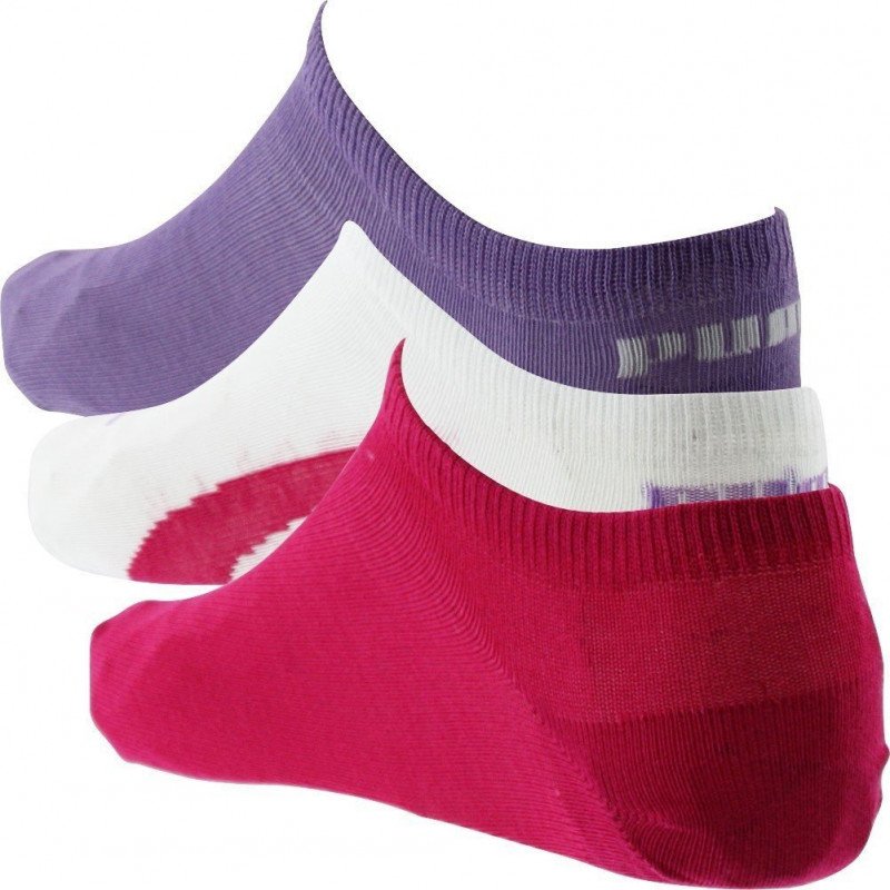 PUMA 3 paires Socquettes Fille Coton LIFESTYLE Violet Blanc Betrt