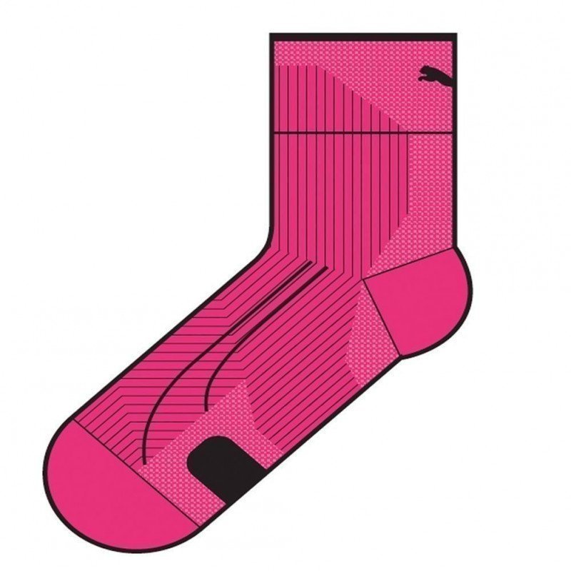 Socquettes Femme RUN Rose et Noir