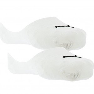 PUMA Lot de 2 paires d'Invisibles Mixte Coton FOOTIES Blanc