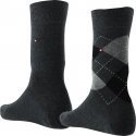 LOT DE 2 Chaussettes Chaussettes Homme CHECK Gris et Anthracite