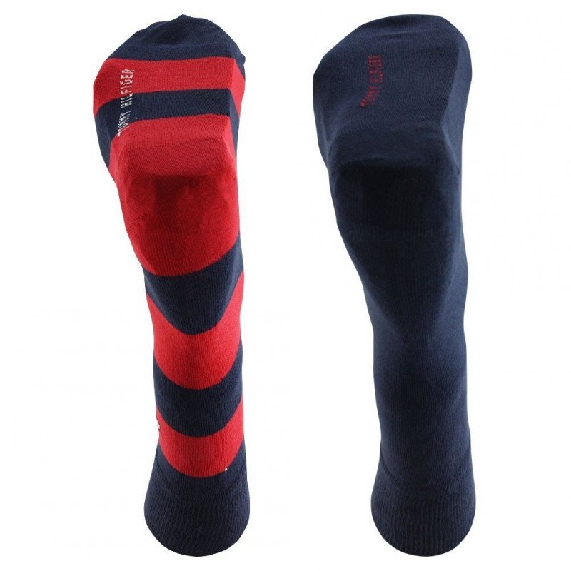 LOT DE 2 Chaussettes Chaussettes Homme RUGBY Bleu et Rouge