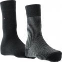 LOT DE 2 Chaussettes Chaussettes Homme SMALLSTRIPE Gris et Anthracite