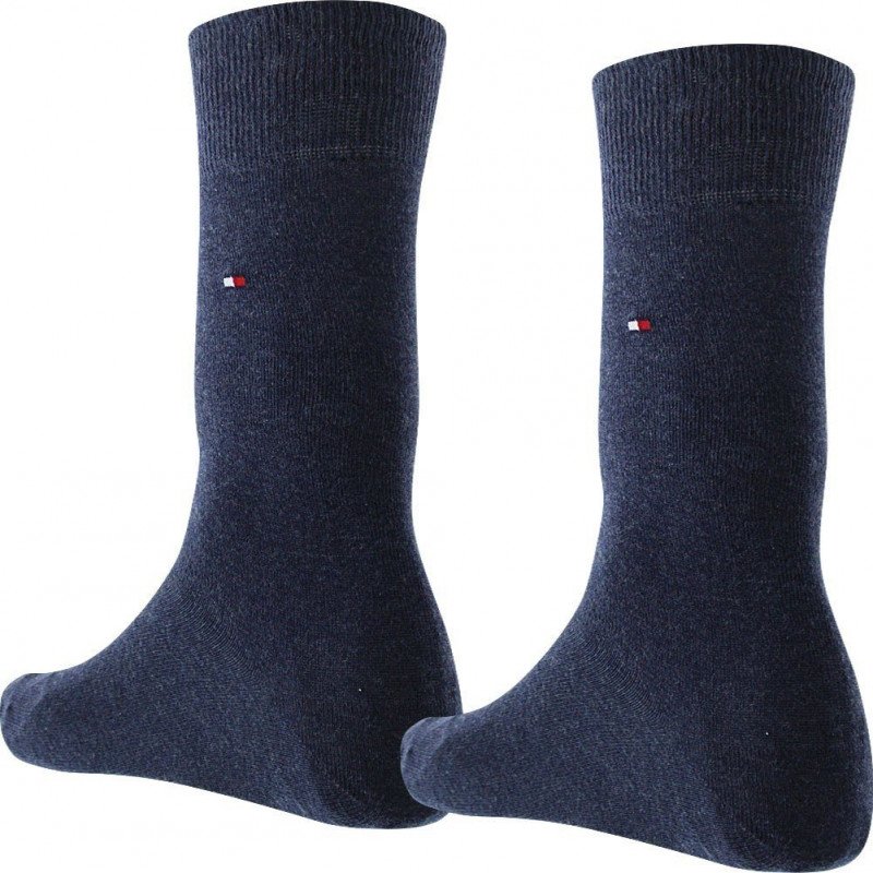 TOMMY HILFIGER Lot de 2 paires de Chaussettes Homme Coton CLASSIC Jeans