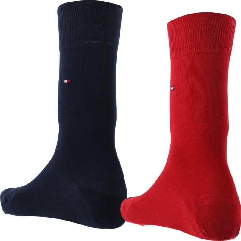 TOMMY HILFIGER Lot de 2 paires de Chaussettes Homme Coton CLASSIC Original