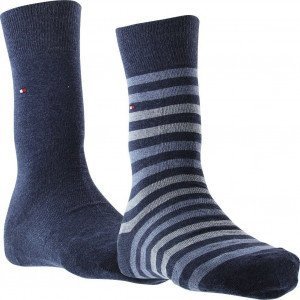 TOMMY HILFIGER 2 paires de Chaussettes Homme Coton STRIPE Jeans