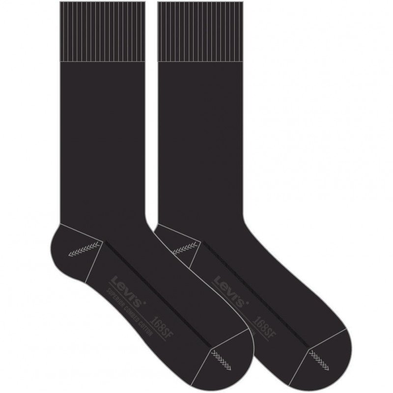 LOT DE 2 Chaussettes Chaussettes Homme REGULAR Noir et Gris