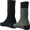 LOT DE 2 Chaussettes Chaussettes Homme STRIPE Noir et Gris
