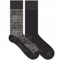 LOT DE 2 Chaussettes Chaussettes Homme STRIPE Noir et Gris