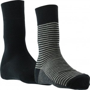 LEVI'S Lot de 2 paires de Chaussettes Homme Coton STRIPE Noir