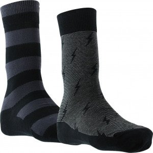 LEVI'S 2 paires de Chaussettes Homme Coton STRIPELIGHTING Noir