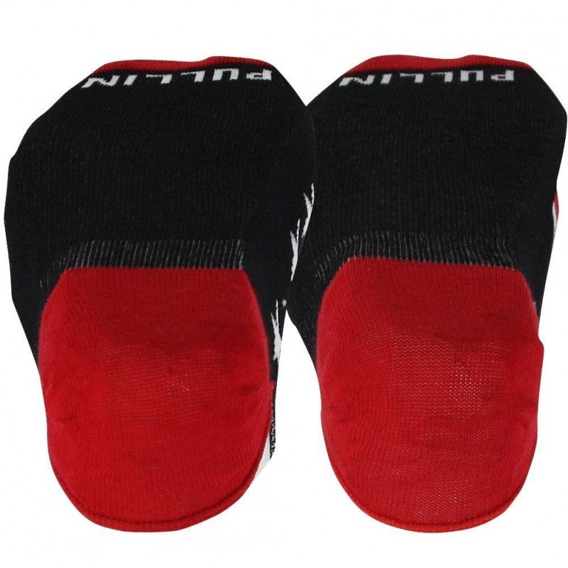 PULL IN Lot de 2 paires de Socquettes Mixte Coton FLAGBLACK Noir Rouge Blanc