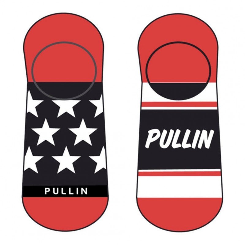 PULL IN Lot de 2 paires de Socquettes Mixte Coton FLAGBLACK Noir Rouge Blanc