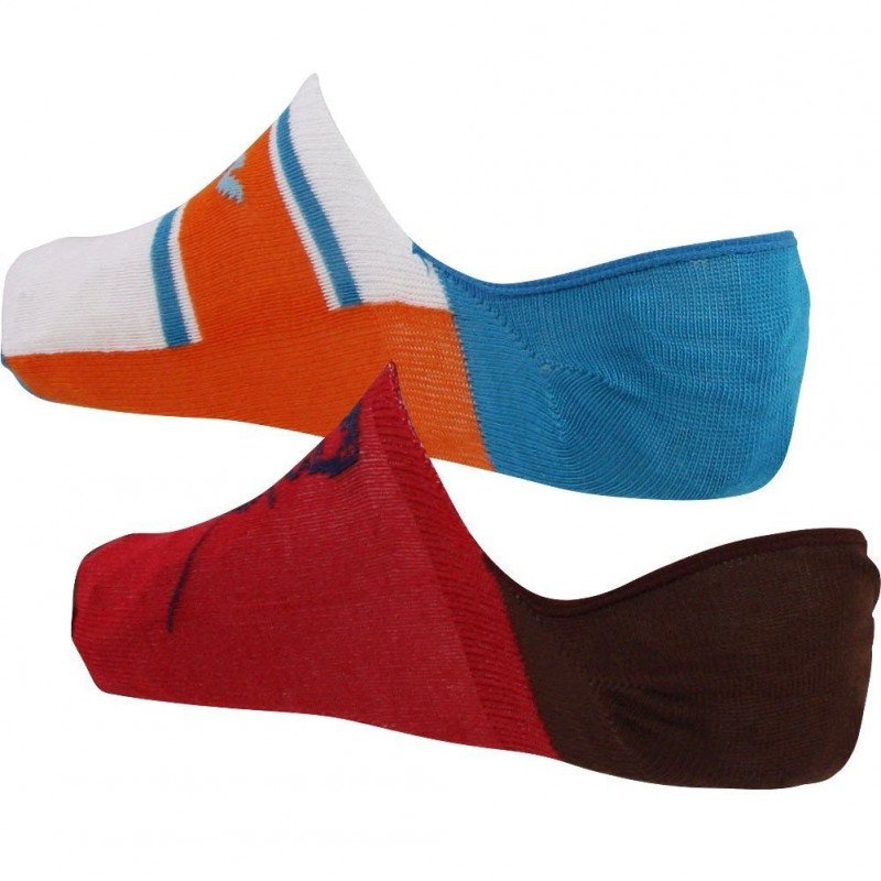 LOT DE 2 Socquettes Chaussettes Mixte BEBAR Rouge et Orange